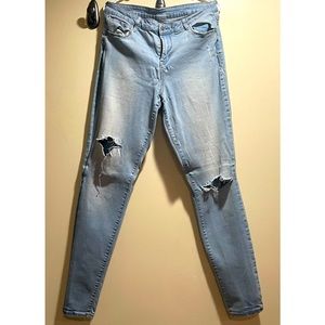 Light Blue Distressed Jeans